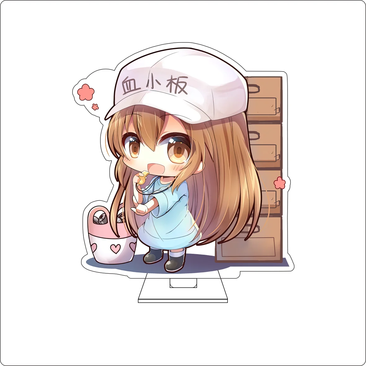 10CM Anime Cells at Work! Cosplay Cute Acrylic Figure Stand Plate Red Blood Cell White Blood Cell Ornaments Gifts view 5