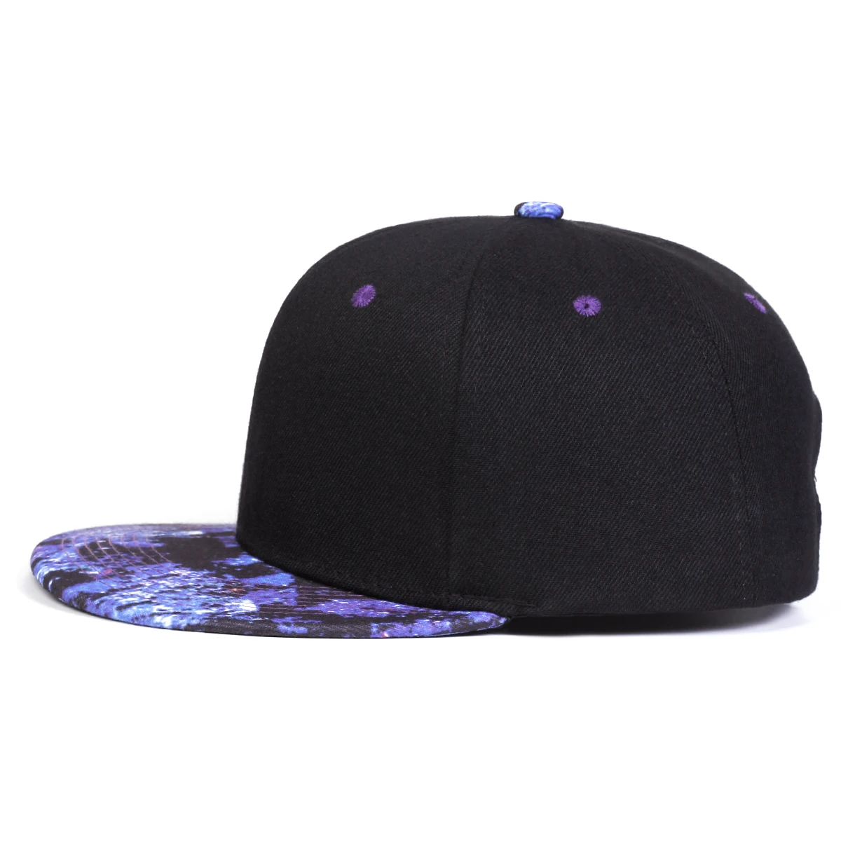 Unisex Purple starry sky printing Hip-hop Hats Fashion Spring Autumn Outdoor Adjustable Casual Baseball Caps Sunscreen Hat