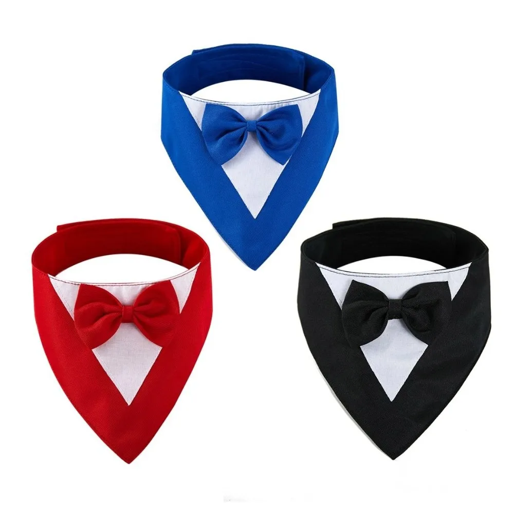 الحيوانات الأليفة الديكور منشفة لعاب الأطفال الكلب ربطة القوس فيونكة مريحة بدلة عمل الحيوانات الأليفة باندانا موضة لطيف القط مثلث وشاح اقتراح