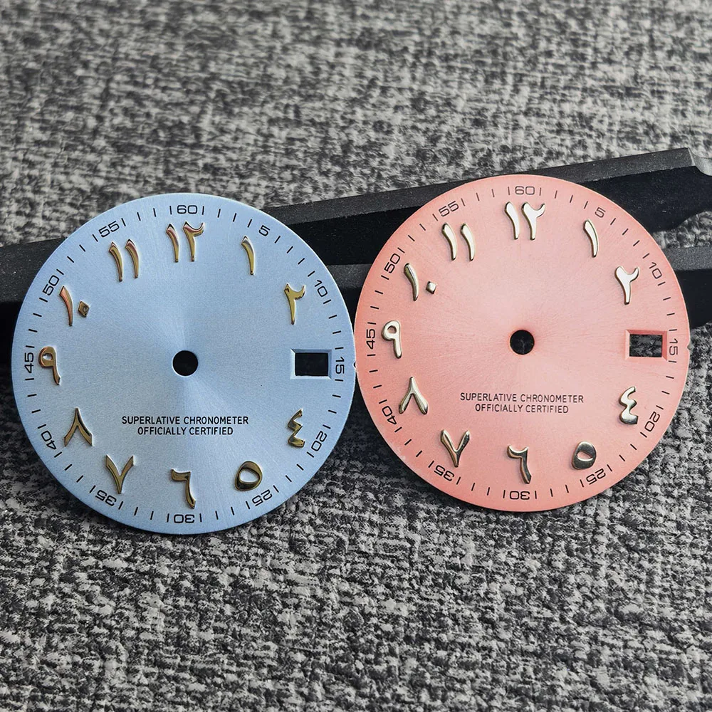 Middle Eastern Arabic numeral dial 28.5mm S dial multi-color non luminous men's mechanical watch compatible with NH35 movement
