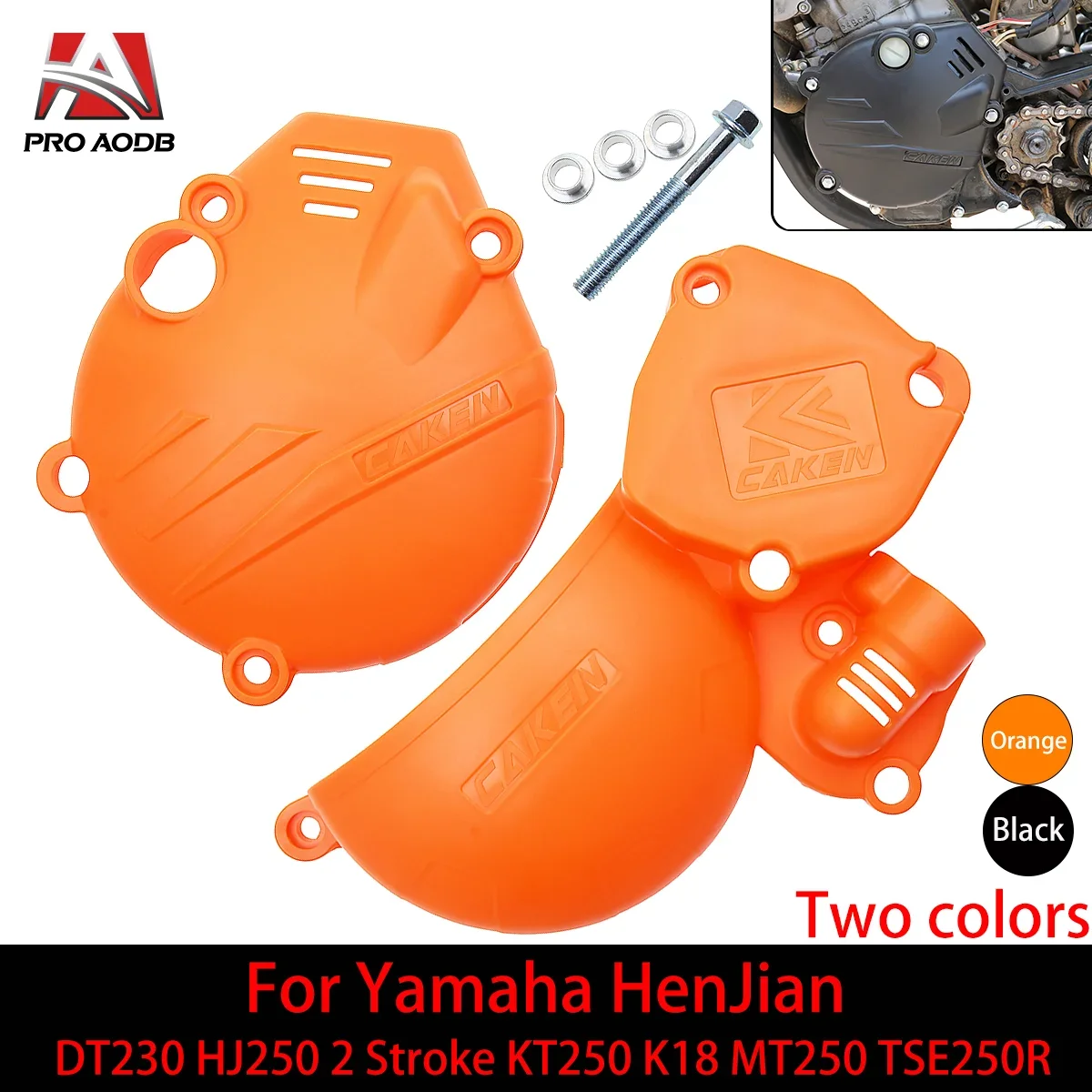 

Motorcycle Clutch Guard Ignition Protector Water Pump Cover For Hengjian HJ250 2 Stroke Kayo KT250 GPX TSE250R Loncin MT250 Etc