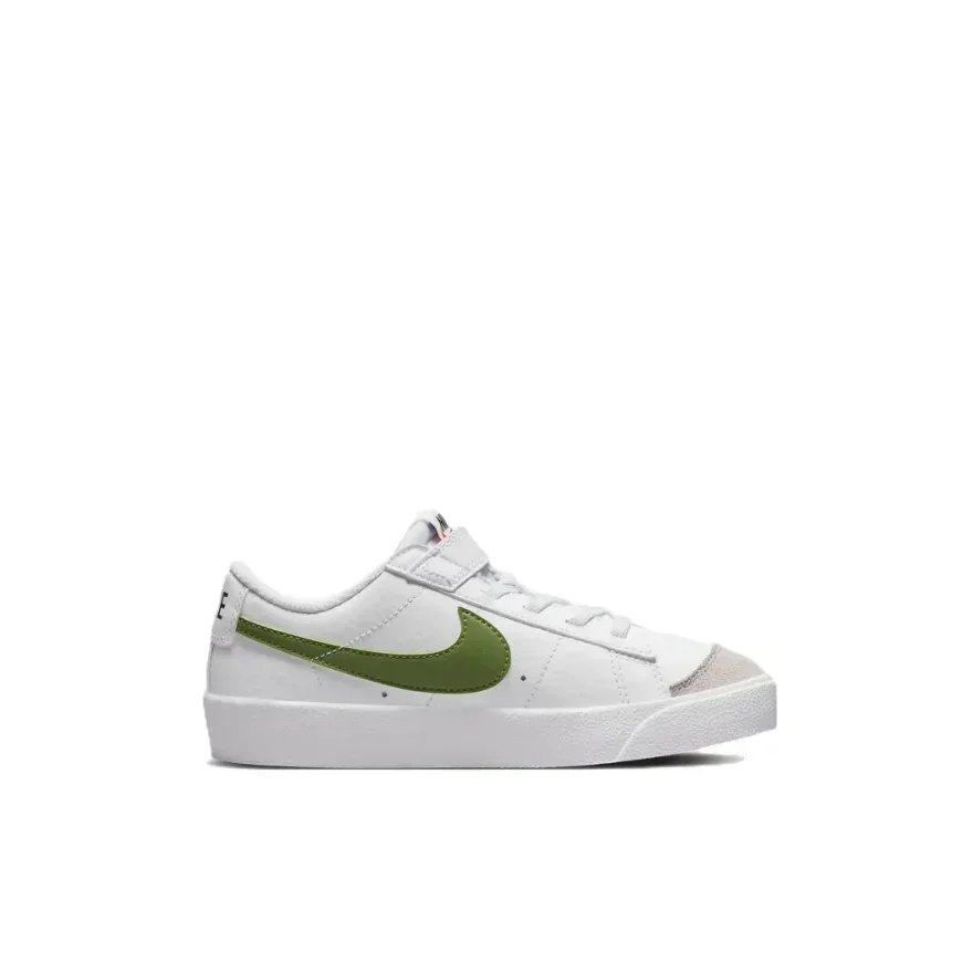 Nike Blazer 77 Zapatos de tabla informales bajos resistentes al desgaste de moda para niños medianos y pequeños Blanco Azul