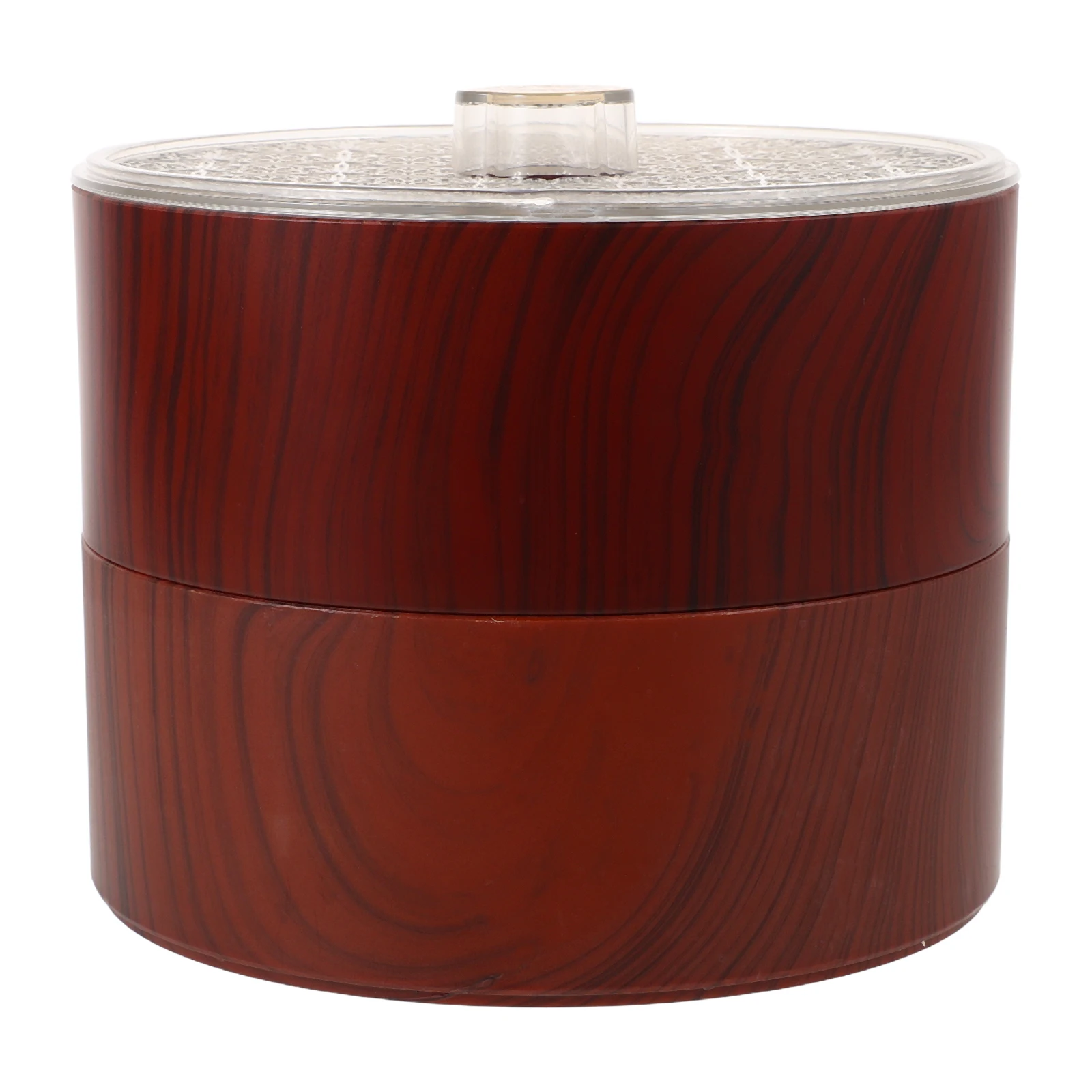 

Wood Grain Storage Box Snacks Tea Bag Holder Brown Lid Multi Layered Large Capacity Decorative Boxes for Living Room RV Camping