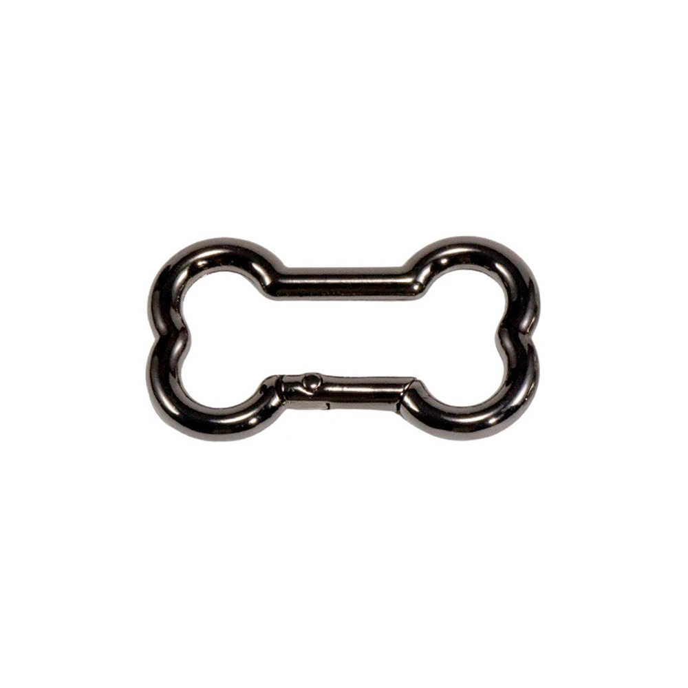 Painted Colored Spring Buckle Bone Shaped Metal Keychain Hook