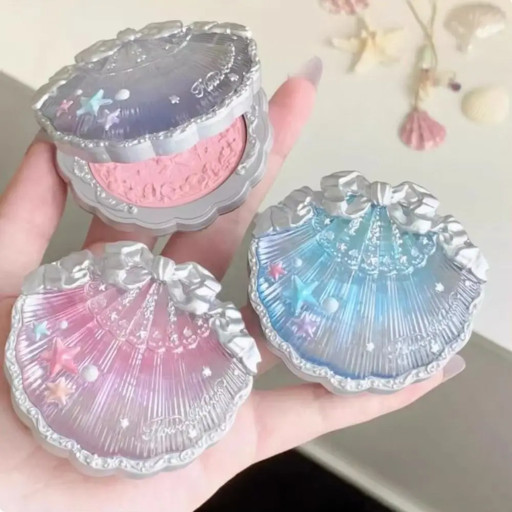 

New Embossed Design Flower Knows Blush Luxury Hybrid Formula Silk Satin Blusher Elegant Vintage Pearl Makeup
