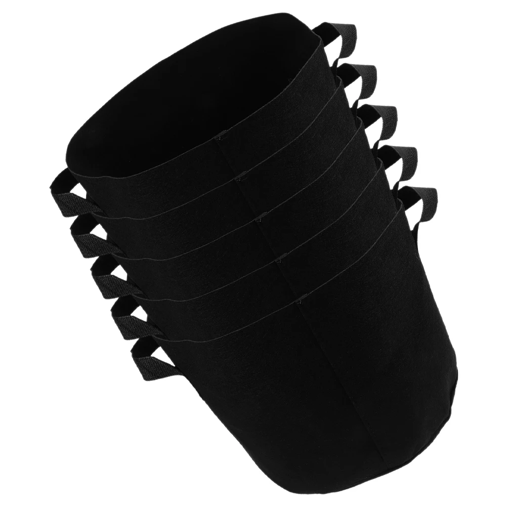 

5pcs Planting Felt Fabric Pots Large Capacity Breathable Tree Planting Bags Material Grow Bags Reusable Design