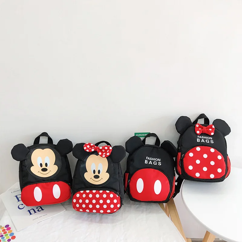 

2025 Disney Mickey&Minnie Children Schoolbag Kids Backpack Kindergarten School Bags Baby Girls Boys Backpacks