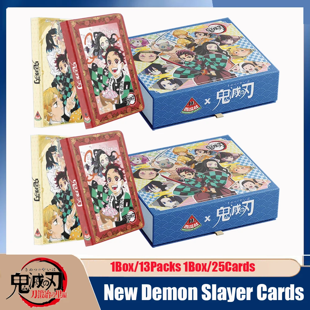 New XiguaCommunity Demon Slayer Collection Card Anime Tanjirou Kamado Nezuko Rare Tr Collection Cards Children Toy Gift