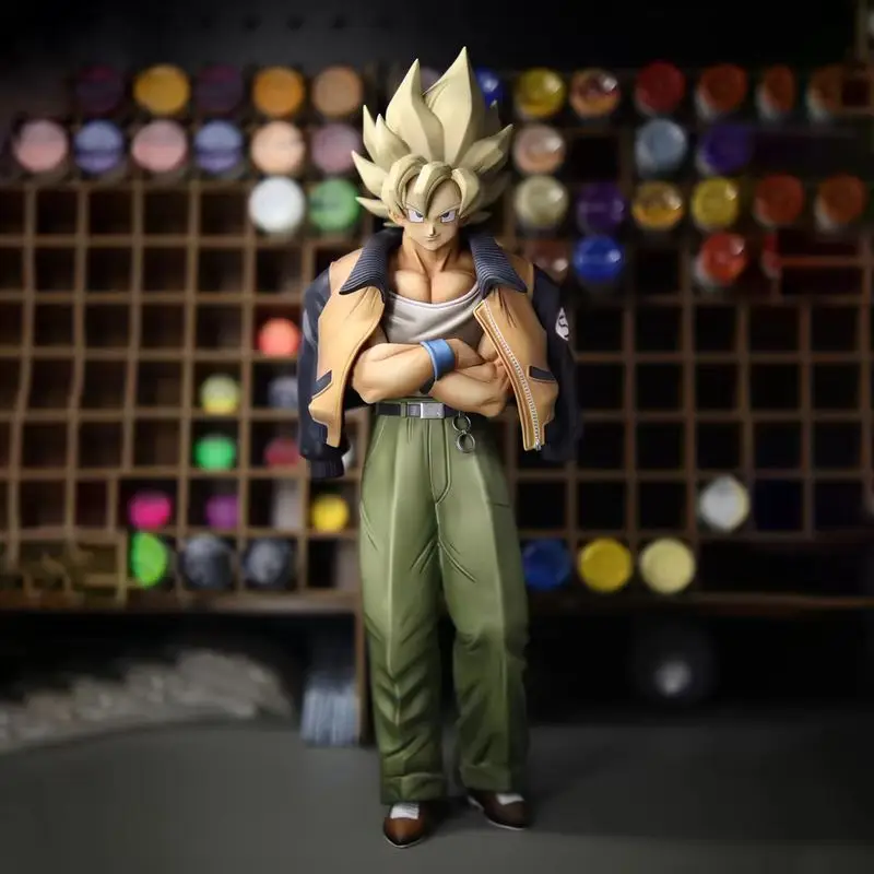In Stock 30cm Vf Studio Dragon Ball Anime Figure, A Casual Goku Pvc Statue, A Collectible Model Toy, And A Christmas Gift.