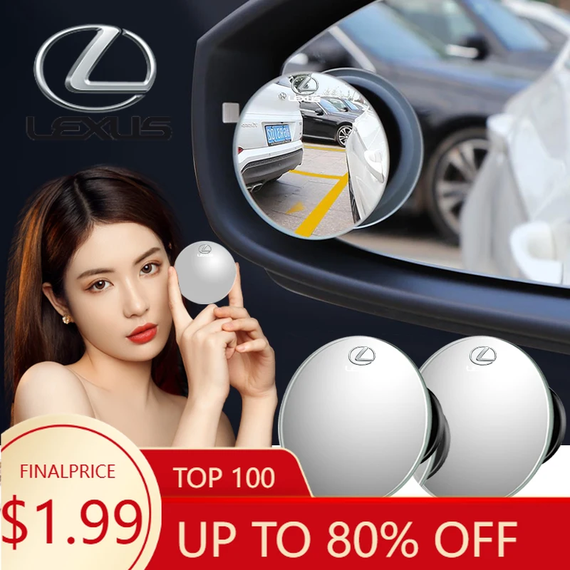 

Interior Mouldings Adjustable 360 Degree Car Blind Spot Rear View Mirror Wide Angle For Lexus GX460 CT200H ES Fsport GS GX IS LS