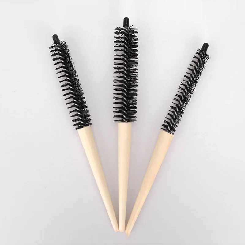 

Маленькая круглая щетка для волос Pro Salon, щетки для волос, деревянная тонкая расческа, расческа для наращивания волос, парикмахерский инструмент для укладки волос «сделай сам»