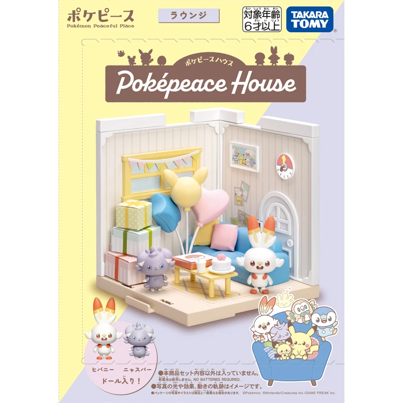 TAKARA TOMY Pokemon Series Zmontowane zabawki Pokepeace Tabletop Dekoracyjne modele peryferyjne Prezent urodzinowy dla dzieci Dekoracja