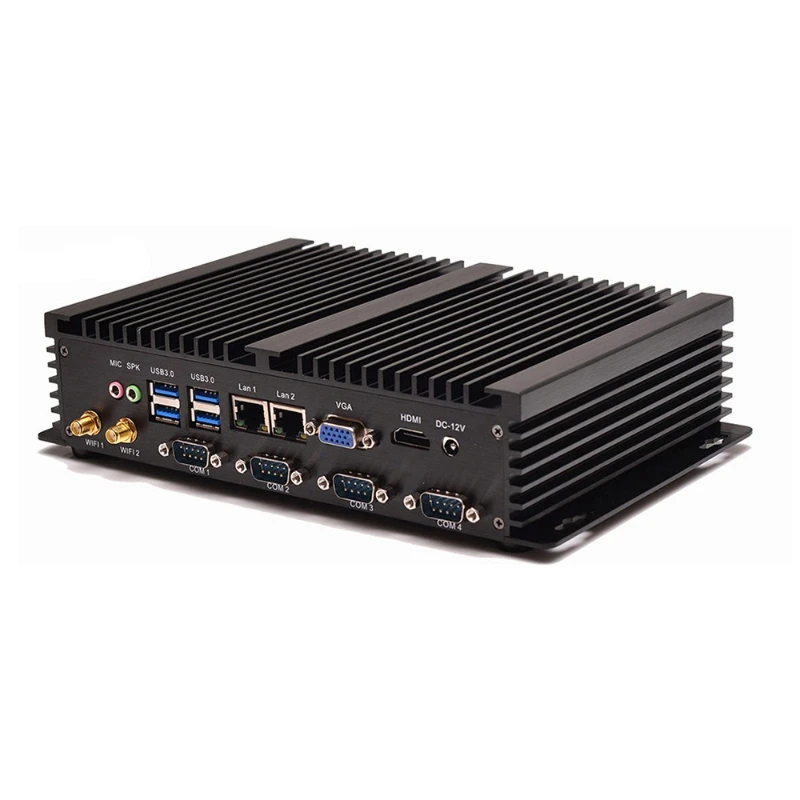 Fanless Industrial Computer I5 3317U Dual Network Multi-Serial Port Mini Computer Host Embedded Industrial Computer