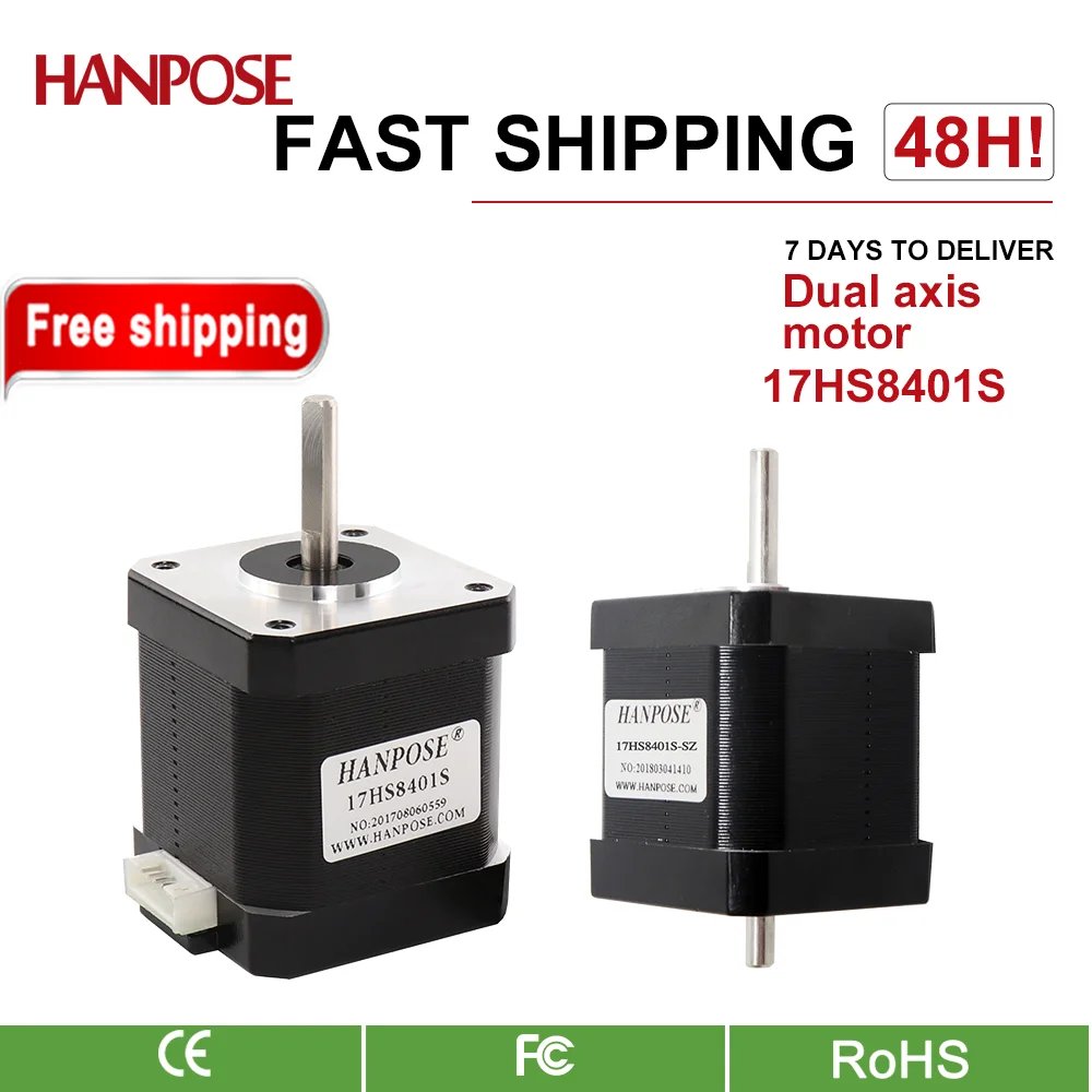 

1PCS 17HS8401S motor 52.N.CM Stepper Motor 42 motor Nema 17 motor for 3D printer CNC 1.7ADual axis Stepper motor