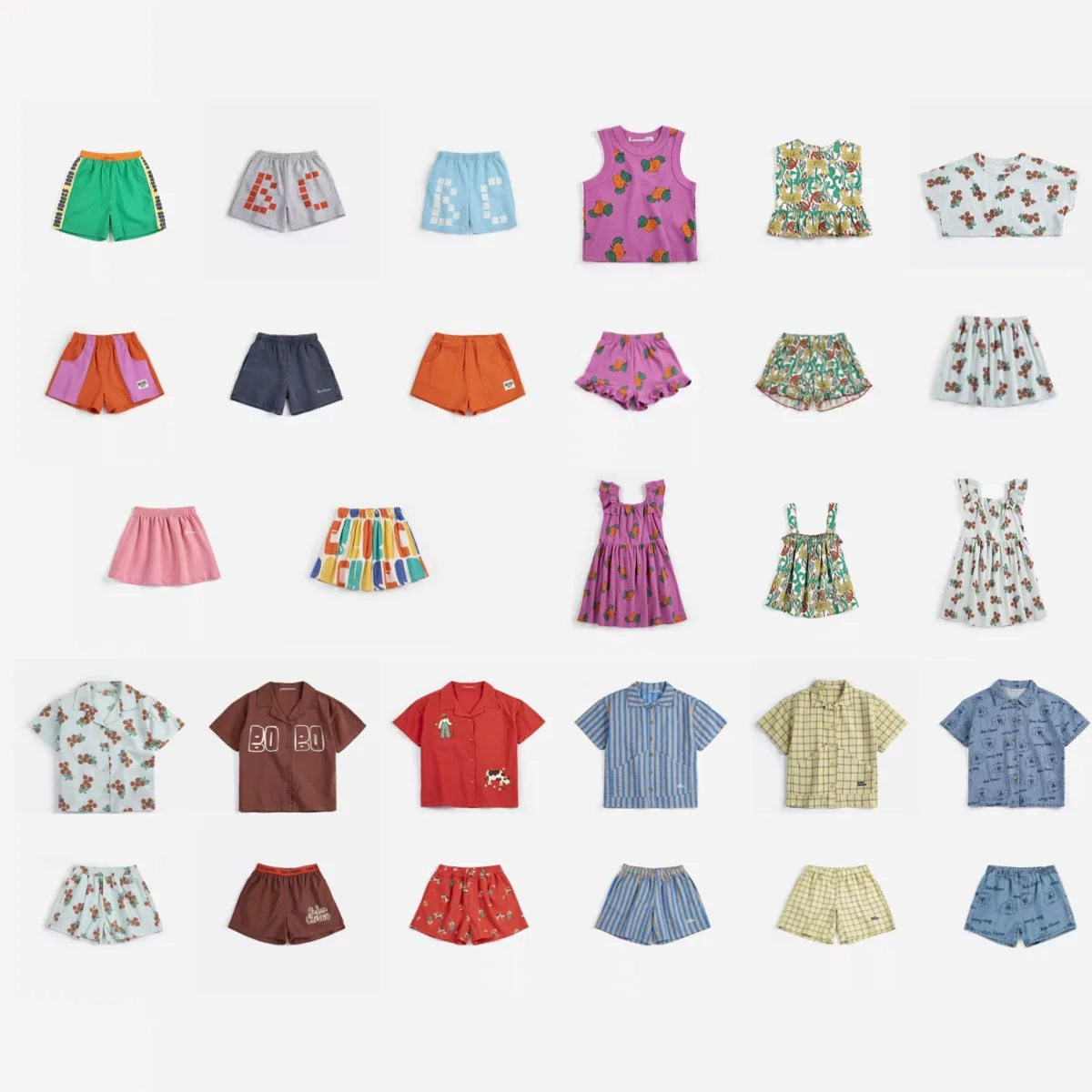 

Wisdom Kids Clothes 2026BC SS Boys Girls Full Printed Short Shirt Shortspants Set Polo Shirt Casual Pants Short Skirt