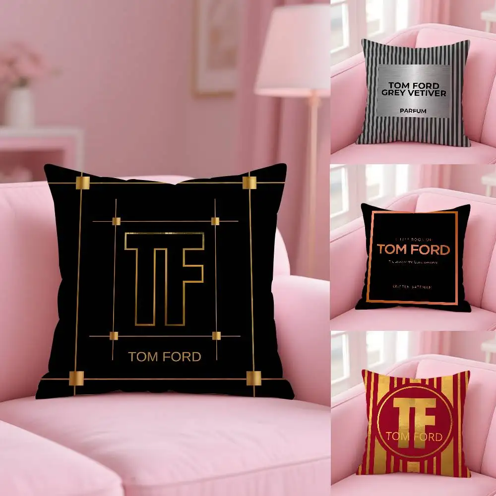 Trendy Brand T-Tom F-Ford Pillow Case Pattern Printed Pillowcase for Living Room Sofa Cushion Cover & Bedroom Decor