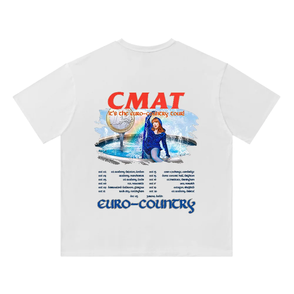 

CMAT It's the Euro-Country Tour 2025 Merch Cotton T-Shirt Man/Woman Streetwear Casual Tshirt Fashion Round Neck Short Sleeved