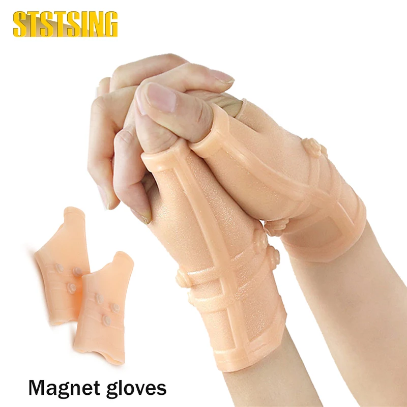 Silicone Gel Wrist Brace Luva, Suporte Magnético, Cuidados de Mão, Túnel do Carpo, Impermeável, Proteger, Trabalhando, Esportes, 1, 2Pcs