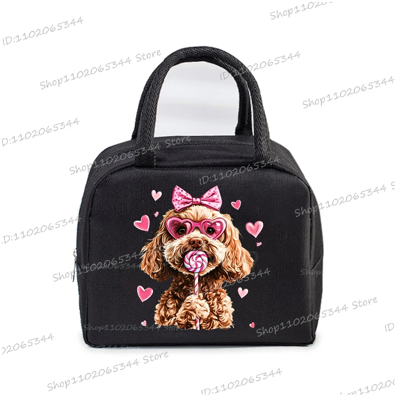 Lunch Bag For Men Women Cartoon Dog And Paw Thermal Cooler School Lunch Box Handbags Funny Animal Student Portable Lunch Bags