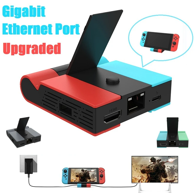 

1080P Adapter Dongle Gigabit Ethernet Port For Nintendo Switch Dock Station HUB Type C To HD TV For Switch Console