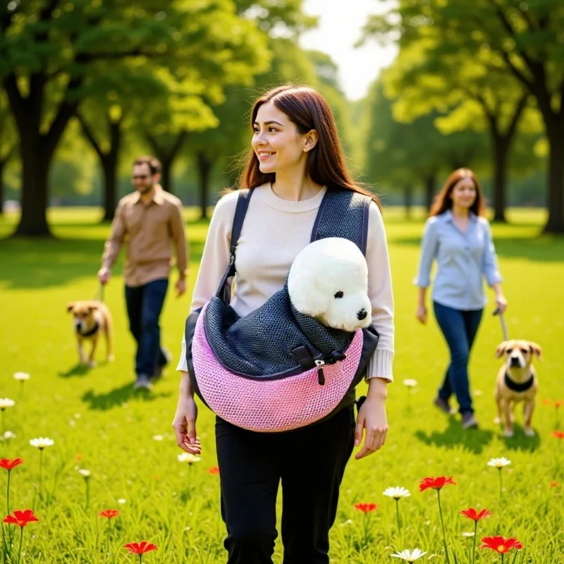 Hundetasche, Haustier-Umhängetasche, tragbare Outdoor-Umhängetasche für Katzen und Hunde, kleine Hunde-Outdoor-Tasche, atmungsaktiver Mesh-Haustierrucksack