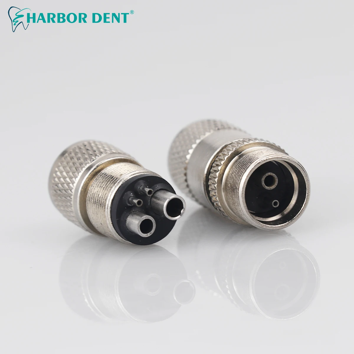 1PC Dental Turbine Handpiece Adapter manipolo ad alta velocità pezzi di ricambio accoppiatore Changer da 2 a 4/ 4 a 2 fori accessori per odontoiatria