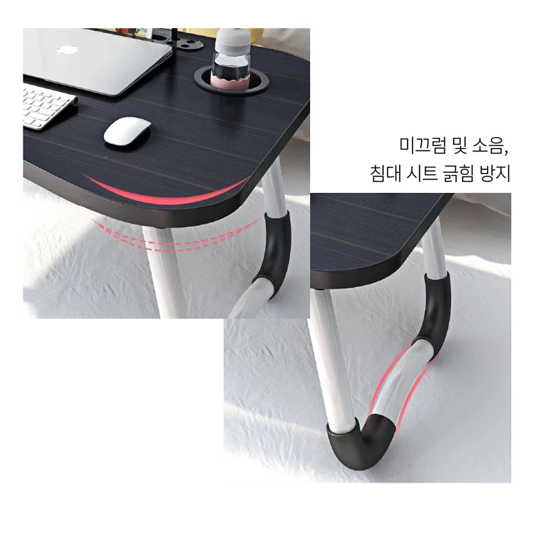 작은 침대 접이식 노트북 게으른 테이블, 학생 침실 공부 책상 기숙사 유물 WF