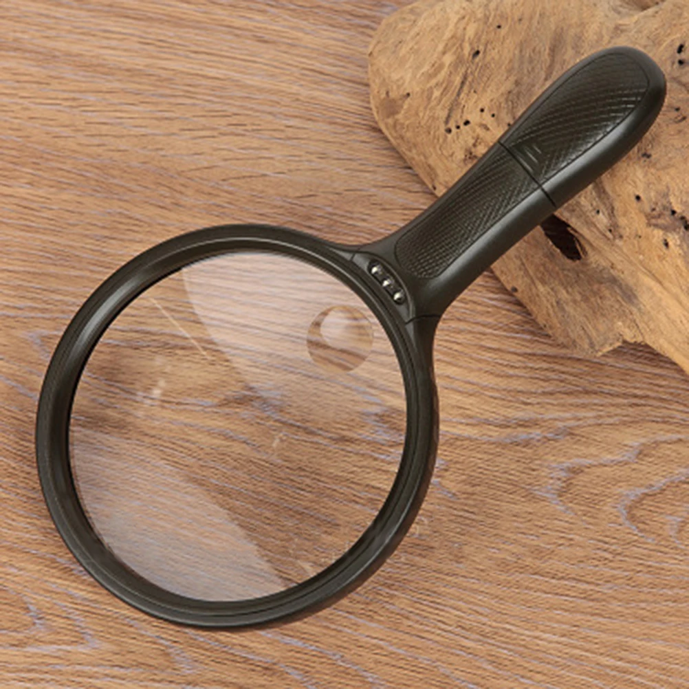

Handheld Magnifier 138Mm Professional Glass Led Lights Large Illuminated Magnification Travel Portable Seniors Students