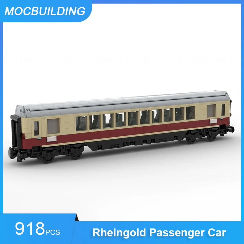 รถโดมบล็อกตัวต่อ Moc สำหรับรถไฟโดยสารของเล่นคริสต์มาสของขวัญ284ชิ้นอิฐประกอบแบบทำมือของเมืองตัวต่อเพื่อการศึกษาด่วน