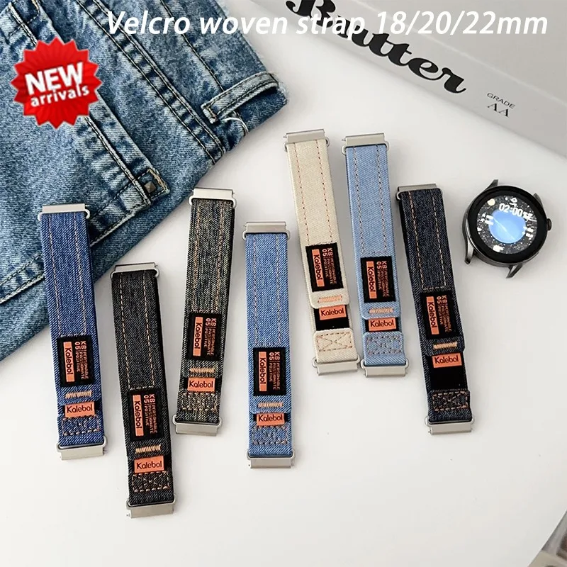 18mm 20mm 22mm Denim Armband für Samsung Galaxy 7 44 40mm Soft Band Für Huawei Uhr GT5 pro 46mm GT4/5 46mm Frauen Armband Correa