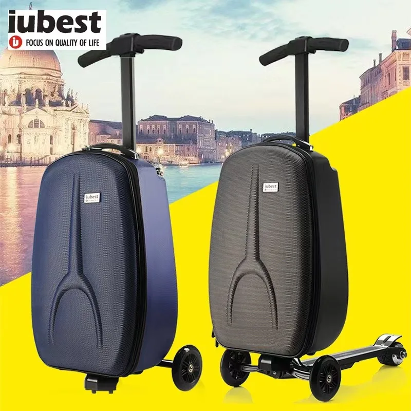 IUBEST folding three-wheeled scooter business suitcase  suitcase fashion slide luggage case boarding box