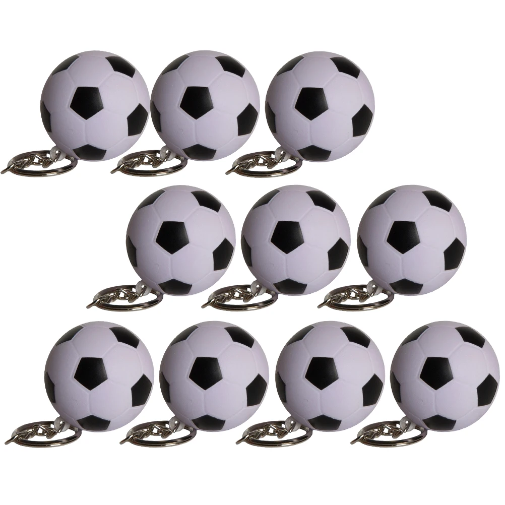 

10Pcs Retractable Ballpoint Pens Blue Ink Football Keychain Design Smooth Writing Compact Lightweight Pens for Daily Use Gift