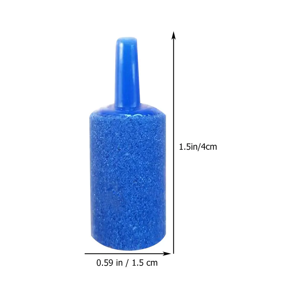 25 Pcs Blue Bubble Stones for Fish Tank Aquarium Airstone Pond Air Stone Bubbler Oxygenator Small Bubbles Long Lasting Smooth