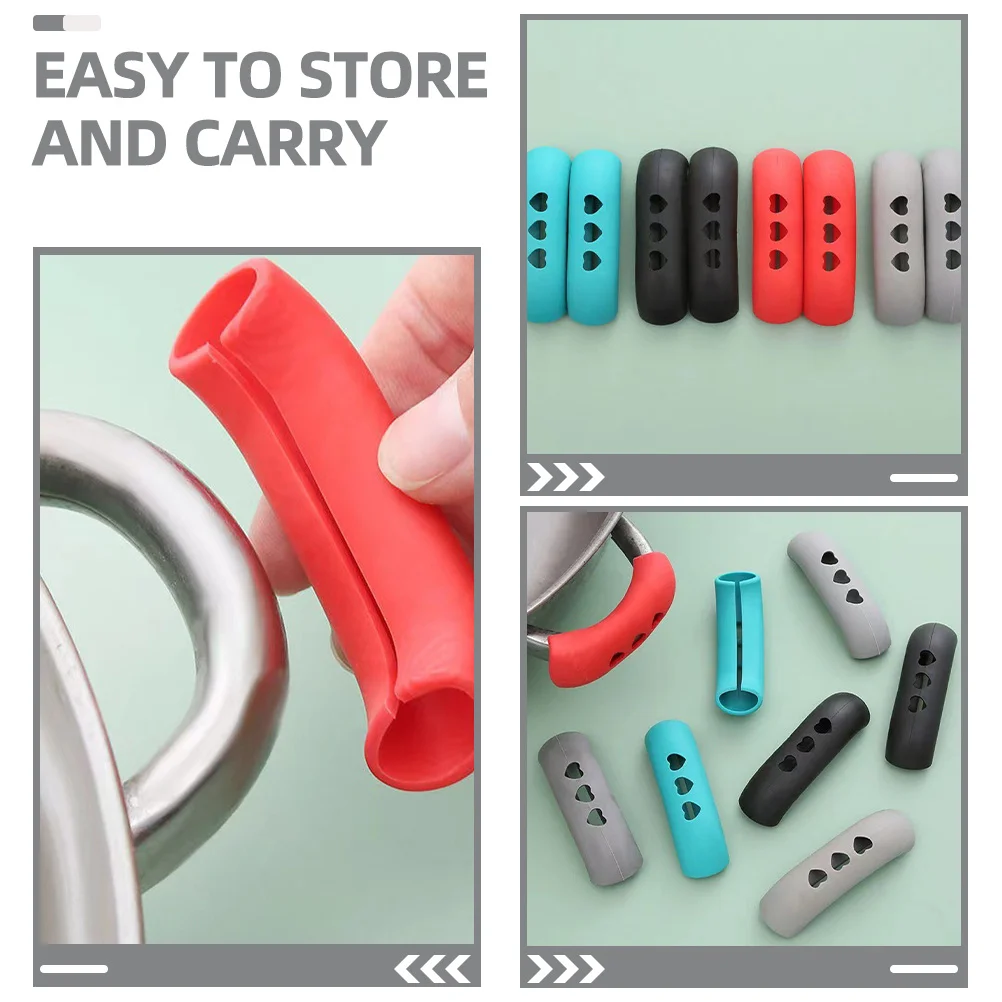 

20Pcs Pot Handle Covers Rubber Heat-Resistant Anti-Scald Kitchen Grip Covers for Wok Frying Pan Skillet Use Pan Handle Cover