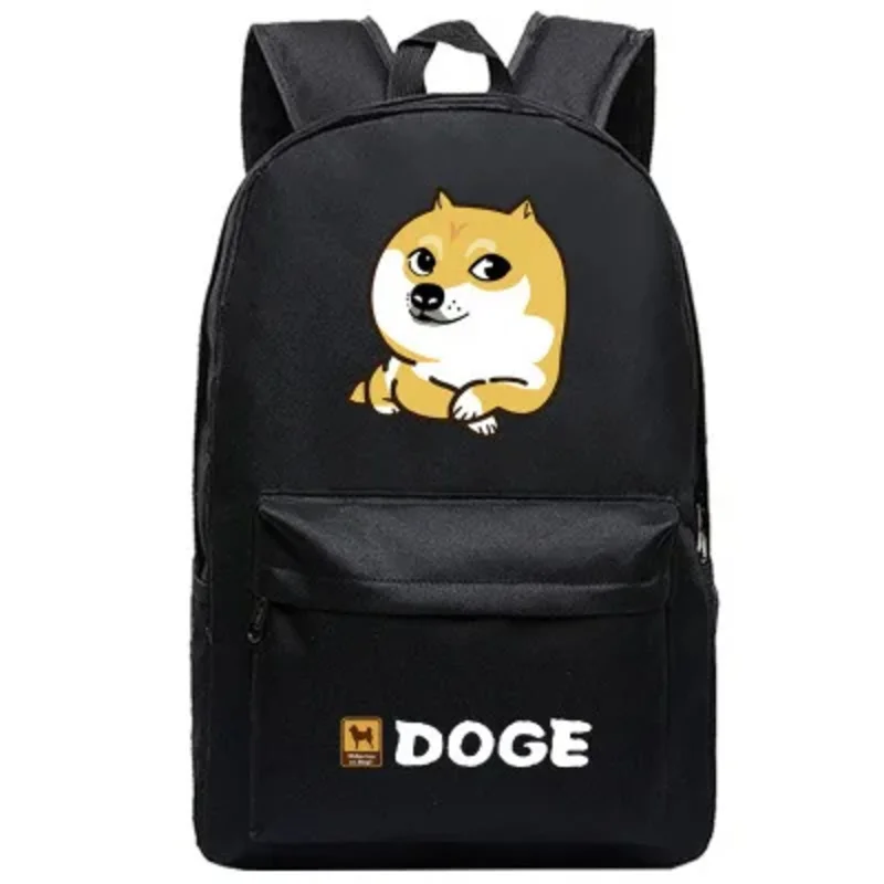 Shiba Inu-Sac à dos Anime Doge pour hommes et femmes, sac de livre de dessin animé pour adolescents, sac de créateur pour l'école, sac de voyage Mochila