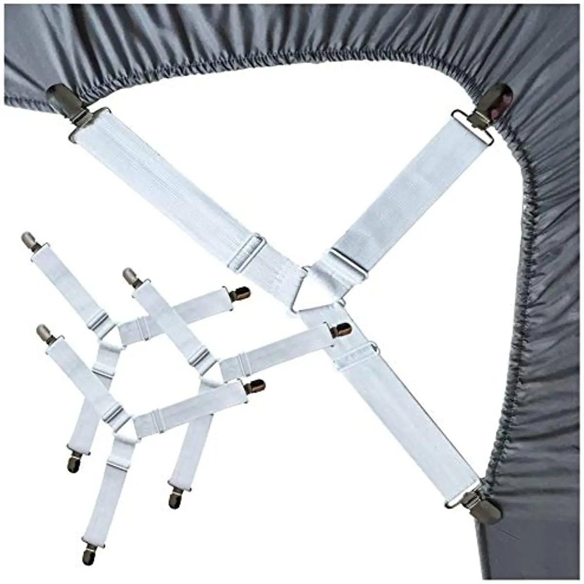 4Pcs Adjustable sheet holder Bed Sheet Holder Straps Sheet Stays Keepers Bedsheet Holders Fasteners