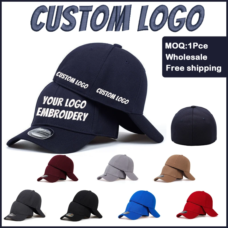 Fedoryn Custom Embroidery Fully Enclosed Hats for Men and Women DIY LOGO Design Print Hats Summer Sun Hat Unisex Wholesale