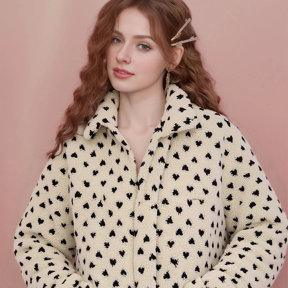 

Зимняя новая женская повседневная универсальная флисовая куртка с воротником-стойкой и длинными рукавами в стиле «стойка»