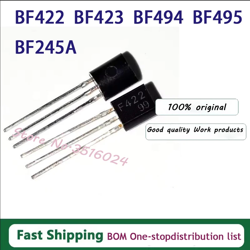 100PCS BF422 BF423 BF494 BF495 BF245A BF245B TO92 New Original