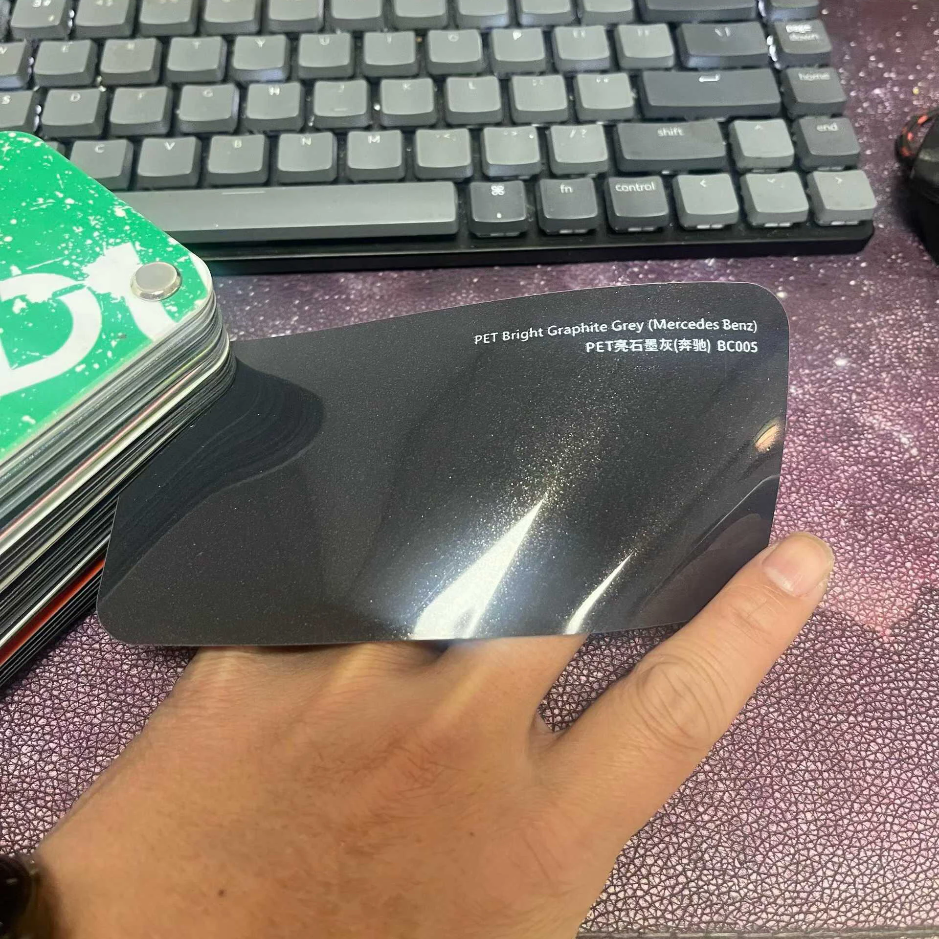 PET Car Color Change Film Metallic Grey Self Adhesive Long Lasting Automotive Color Change Film