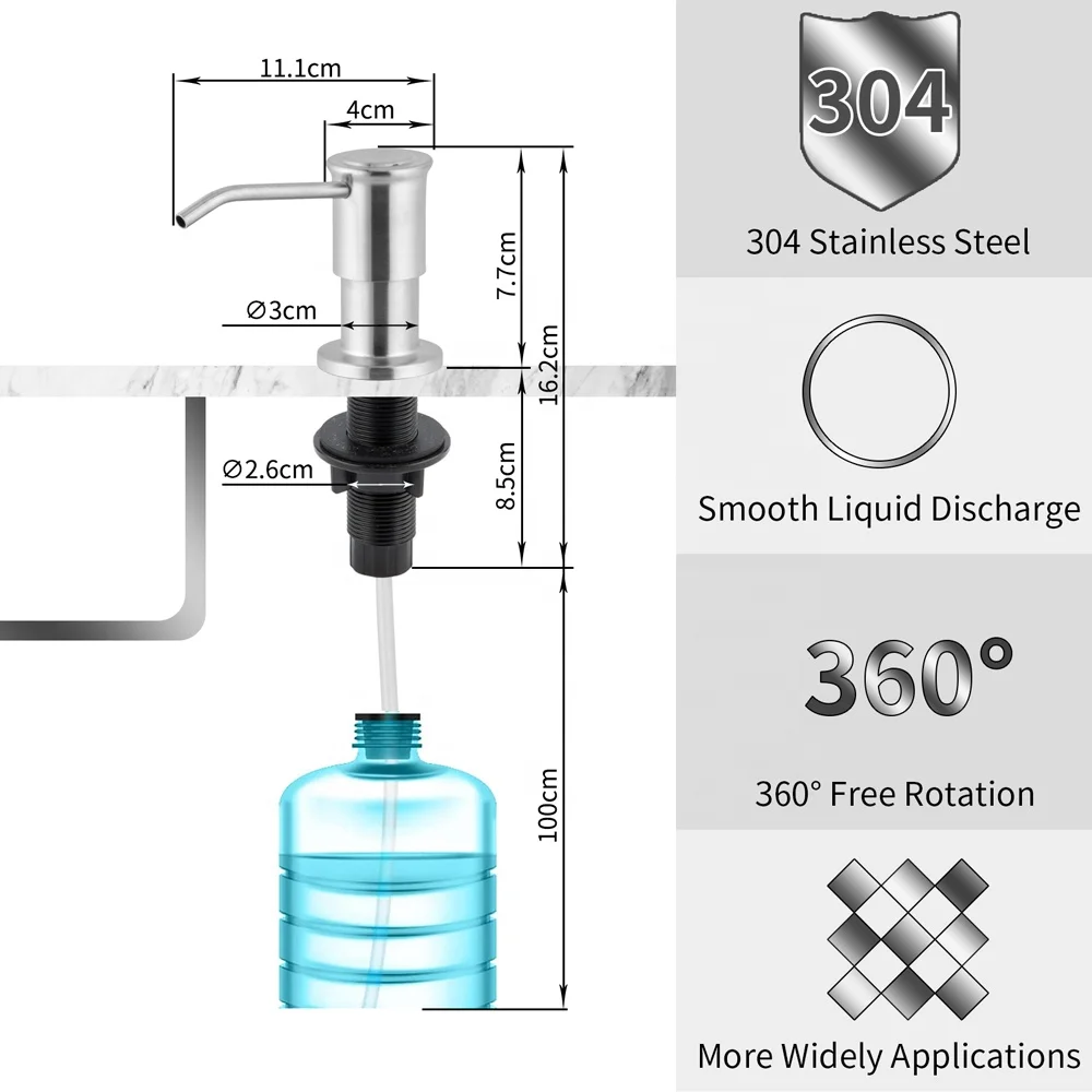 Wholesale Kitchen Soap Press Dispensing Hotel Shower Dual Dispenser Golden Industrial Liquid Shampoo Dispenser Factory China