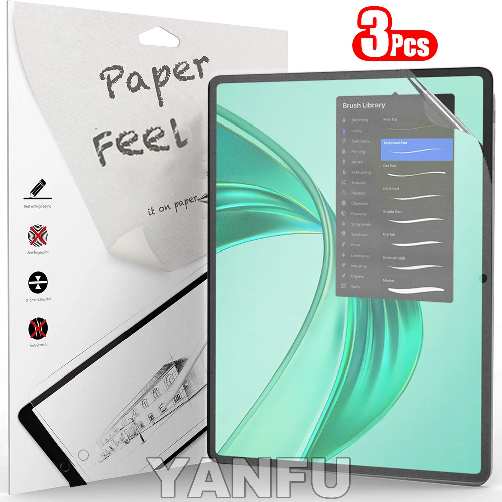 3Pcs Paper Feel Like Screen Protector for honor pad x8a No Glass