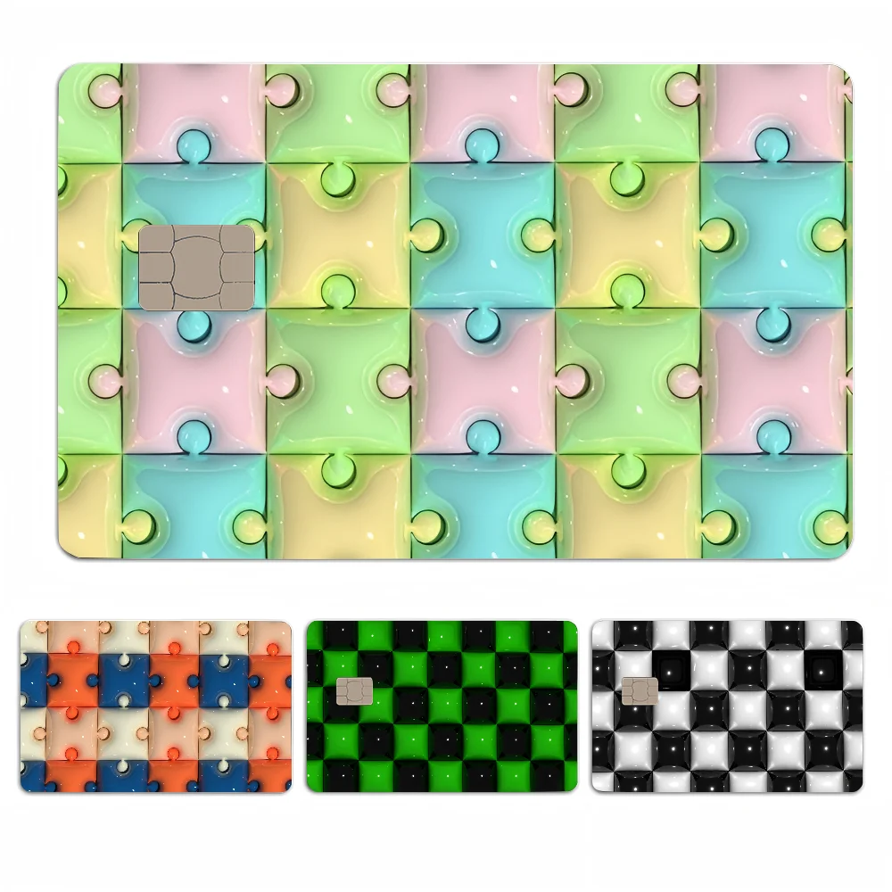 Puzzle Anmie Sticker Film Skin Cover für Kreditkarte Debit Bankkarte Front