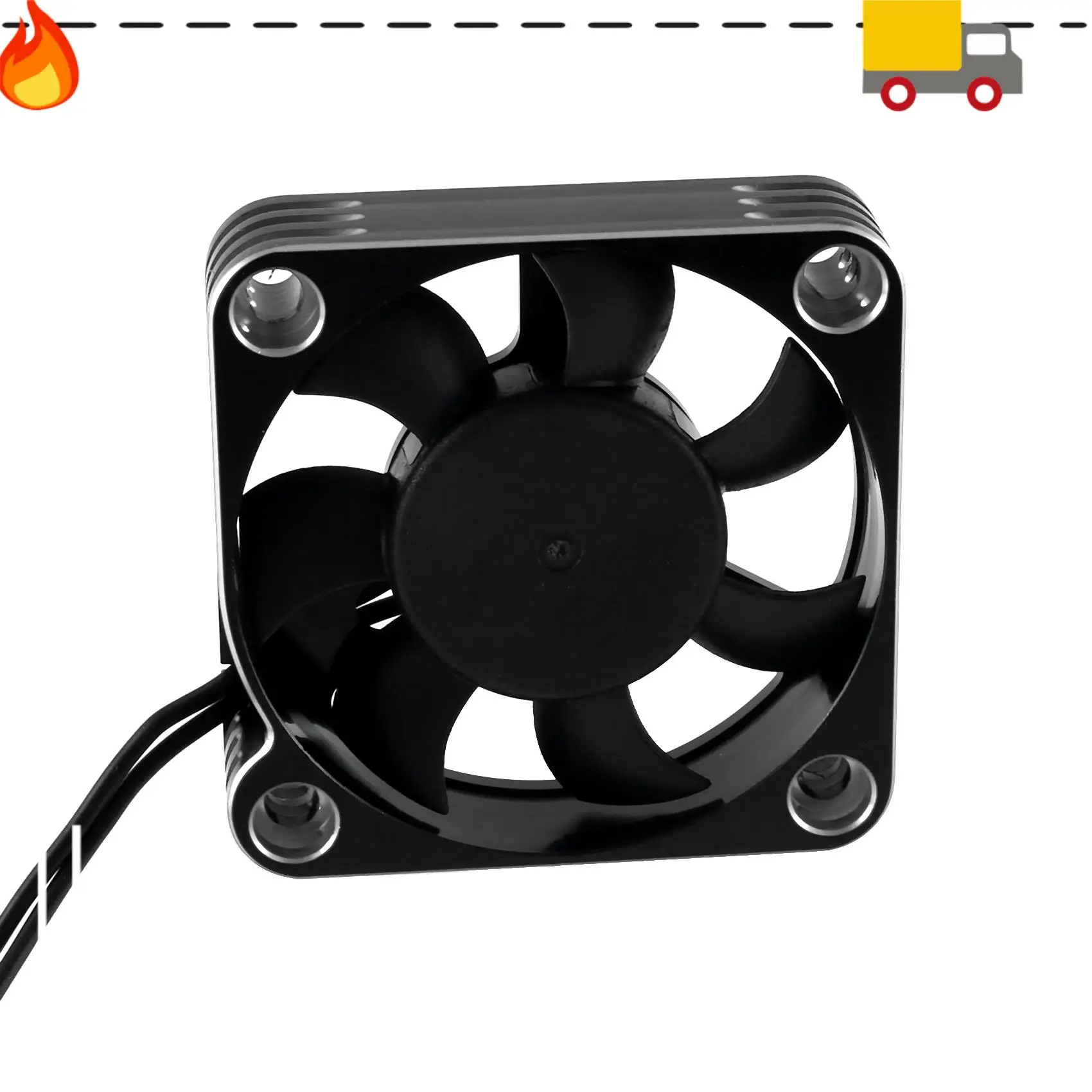 

50Mm Cooling Fan Heat Dissipation Fan For 1/10 1/8 Brushless Motor RC Car Parts Silver