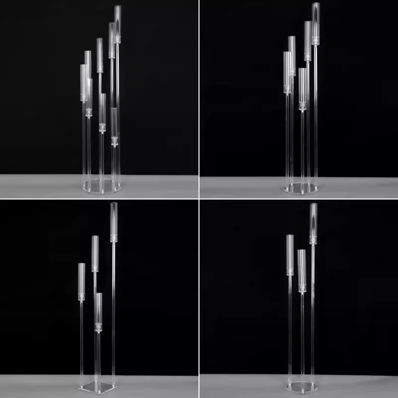 

2pcs 5pcs 10pcs Wedding Decoration Centerpiece Candelabra Clear Candle Holder Acrylic Candlesticks for Weddings Event Party