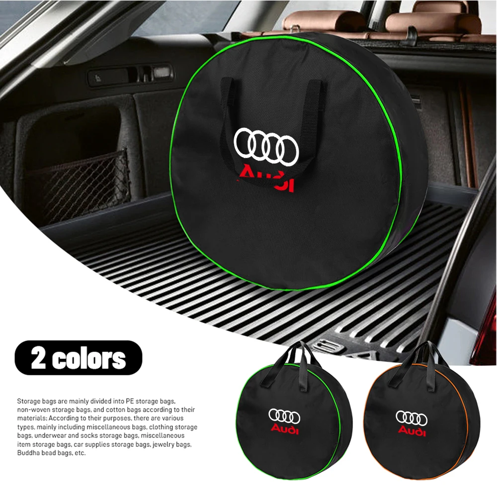 Large Capacity Storage Bag Car Charger Round Storage Bags Tool Carry Bag for Audi Sline A3 8P 8L 8V A4 B8 B6 B7 B9 A6 C6 C7 S5