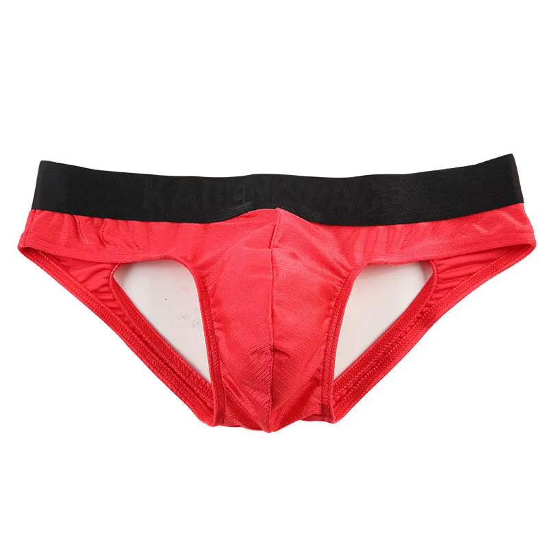 

Men's Ice Silk Thong - Sexy U-Pouch T-Back Underwear, Breathable & High Elastic Briefs Youth Fashion Bulge Jockstrap Undrpants