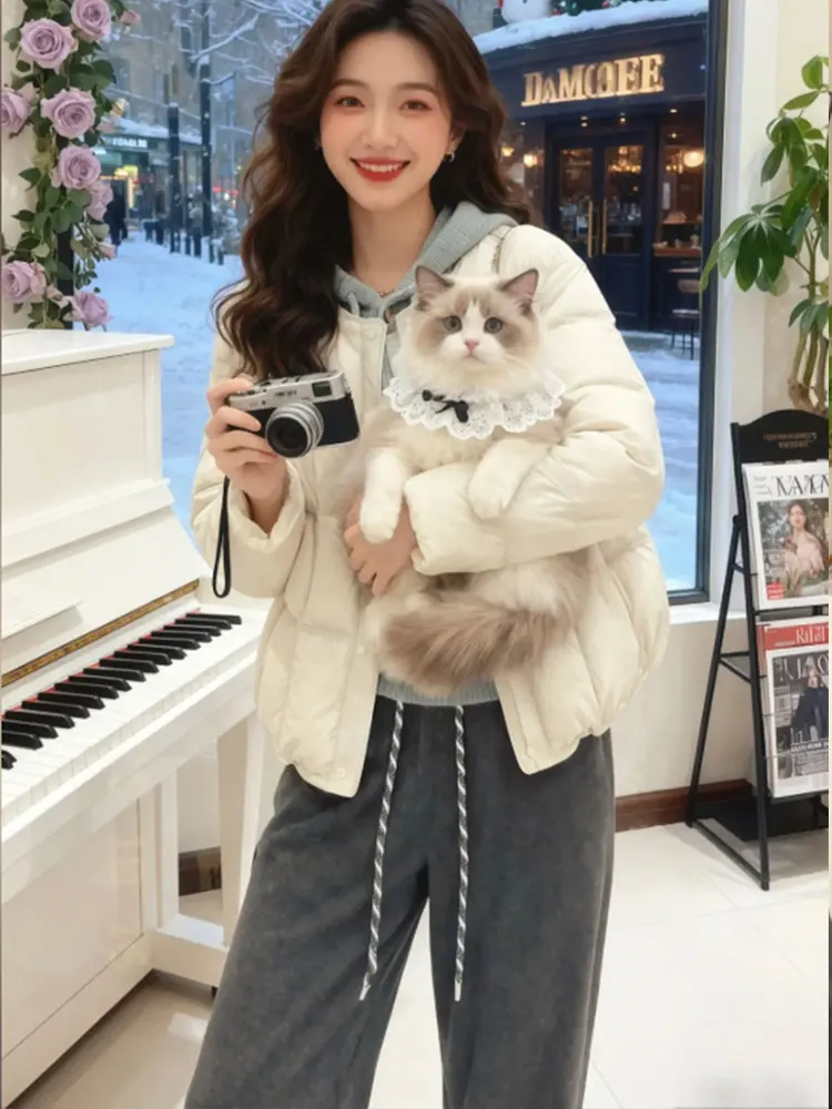 

Korean Sle Casual Cotton Jaet Women's Autumn Winter New Warm Slimming High-End Feelings Outerwear Comfortable Loose Fit