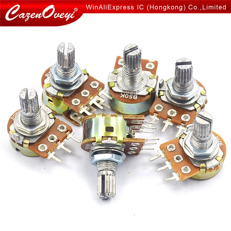 1pcs/lot C1 Audio potentiometer R201TII Type 148 duplex potentiometer A5K Handle length 15MM