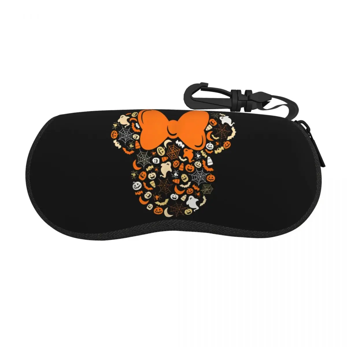 Minnie Mouse Halloween Ghosts Pumpkins Spiders Glasses Case Men Women Waterproof Glasses Storage Box Anti-Pressure Glasses Box